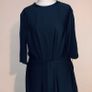 Zara black round neck midi belted dress with contrast knit sleeves, size L- UK 12 Image 10