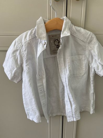 Next White short sleeve shirt 12- 18months