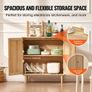 Cabinet, Rattan Storage Cabinet with 2 Magnetic Doors and Adjustable Shelves, Sideboard Buffet Cabinet for Hallway, Entryway, Living Room, or Kitchen, Natural Image 4
