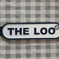 Enamel Toilet Sign