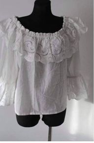 Kasper off the shoulder white cotton blouse size UK18 EU46 Postage included