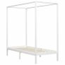 Canopy Bed Frame White Solid Pine Wood 90x200 cm Image 7