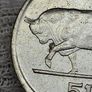 Ireland 1996 5p Mint Error Big Blob on the Leg Image 2