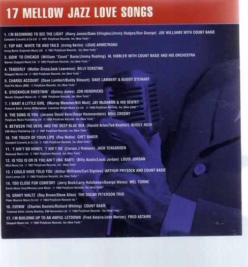 A Touch Of Romance - 17 Mellow Jazz Love Songs