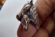 Horse heads S/silver ring
