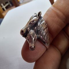 Horse heads S/silver ring