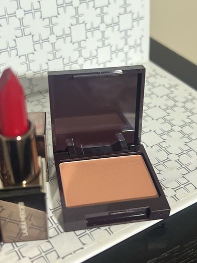 Laura mercier 460 rouge ultimate mini lipstick and Laura mercier ginger blush and illamasqua travel size mascara all new
