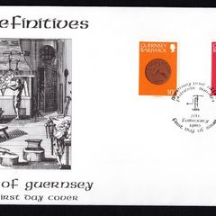1980 Guernsey Coin Definitive Stamps Addressed First Day Cover (FDC)