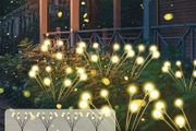 Solar Firefly Lights - 8 LEDs Waterproof IP65, Fence Lights for Lawn Yard Patio Pathway &amp; Landscape Garden Decoration, 4 Pack