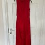Zara Womens Satin Effect Dress with Draped Detail Red Image 2