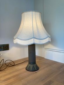 Lamp - Mid Century - with Shade - Jersey Pottery