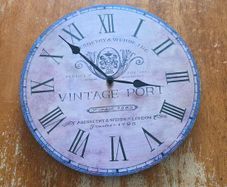 wall clock - vintage port