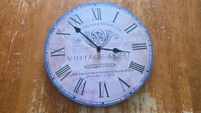 wall clock - vintage port