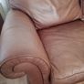 3 seater brown leather sofa Image 6