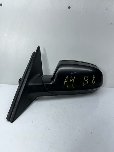 Audi A4 B8 8K Left front door electric wing mirror Black 6+2 WIRES RHD A2l6b5s