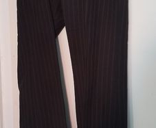 Black trousers with pinstripe