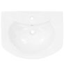 Freestanding Basin with Pedestal Ceramic White 650x520x200 mm Image 4