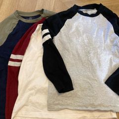 3 x Long Sleeve Baseball Style Tshirts