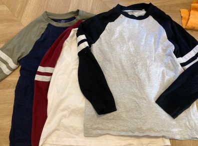 3 x Long Sleeve Baseball Style Tshirts