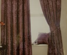 BNIP 2 Pairs 66" x 90 Lined Plum Curtains