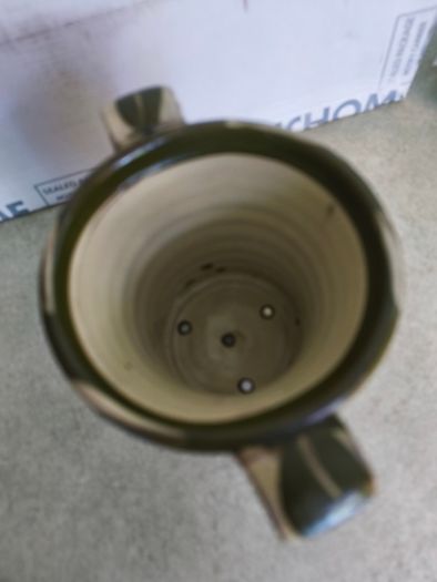 lovely handmade pottery Utensil Pot.