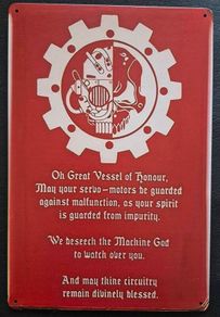 WARHAMMER 40K, vintage style metal sign .