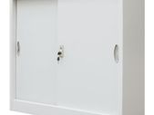 Office Cabinet with Sliding Doors Metal 90x40x90 cm Grey