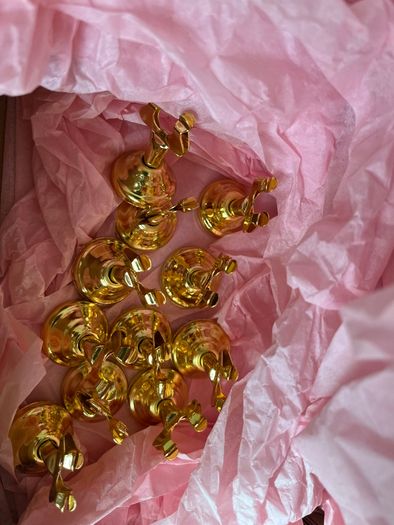 Gold table card numbers holders (x10)