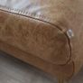 Lovely large seat with matching footstool - vegan leather Image 3