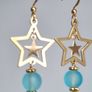 Earring gold pendant star Image 5