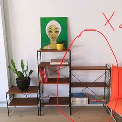 Vintage Teak-Style Shelving Unit (Matching Pair Available)