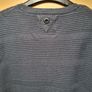 Mens barbour crew neck jumper sweater navy ribbed pattern Size Medium Image 8
