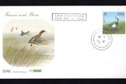 1989 Ireland Fauna &amp; Flora 28p Lapwig Game Birds Stamps Commemorative Stamps An Post First Day Cover (FDC) with Thurles Steele Cancel