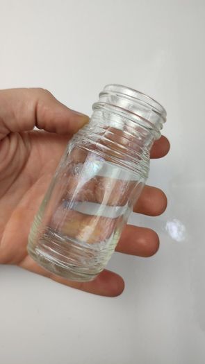 335 - Set of 2 Vintage Clear Glass Collectible Decorative Jars