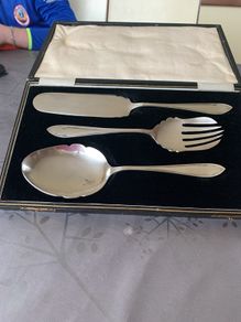silver cake set
