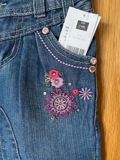 Brand new Dunnes Girls Blue Cuff End Jeans 3 years