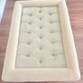 Luxury Custom-Made Velvet Ottoman Coffee Table with Glass Top Image 7