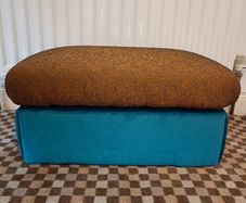 IKEA upcycled fotstool pouffe kids bench