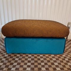 IKEA upcycled fotstool pouffe kids bench