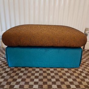 IKEA upcycled fotstool pouffe kids bench