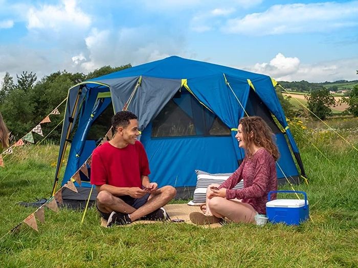 Tent Octago, 3 Man Tent Ideal for Camping in the Garden, Dome Tent, Waterproof 3 Person Camping Tent with Sewn-in Groundsheet (FREE POSTAGE)