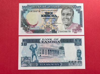 Zambia  10 Kwacha  1991   (uncirculated )