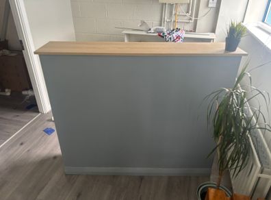 reception desk diy