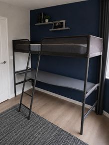 IKEA TUFFING Loft Bed with Mattress and Desk Great Opportunity!