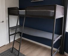 IKEA TUFFING Loft Bed with Mattress and Desk Great Opportunity!