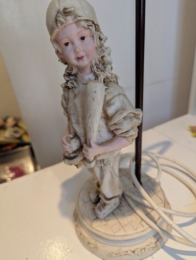 2 Lamps Marble and Statuette