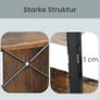 Vintage Brown Bookcase with Industrial Steel Frame Image 2
