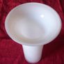 Large 10.5 Inches Tall Milky White Glass Vase Image 5