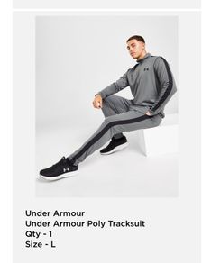 Under Armour grey tracksuit (large)
