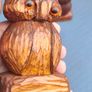 Vintage pair of hand carved wooden owls Image 10